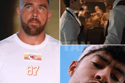 SHOCKING: NFL Superstar Travis Kelce Just Took on Bad Bunny Over “God Bless America” Snub — Could This Blow Up the Super Bowl Halftime Show for Good? 🇺🇸🔥  What started as a viral moment at Yankee Stadium is now threatening to ignite a full-blown cultural firestorm.  When Bad Bunny skipped “God Bless America” during his surprise appearance, fans were divided — some cheering, others stunned.  But it wasn’t until Travis Kelce — yes, that Travis Kelce — stepped in, that everything changed.  “You’re on American soil. You don’t skip the anthem. You don’t rewrite the stage rules because you’re trending,” Kelce said bluntly in a now-viral statement.  The comment hit like a tackle at the 1-yard line. Supporters say he’s standing up for the country. Critics accuse him of veiled bias.  Now, the conversation is spiraling:  Will Kelce’s words derail the Super Bowl Halftime Show?  Will fans boycott over perceived disrespect?  And will this force the NFL to confront the tension between patriotism and performance — and redefine how Latino voices are treated on its biggest stage?  👇 Full breakdown of what Kelce said, how Bad Bunny responded, and why insiders say this one could split the league down the middle.