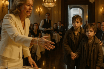 (CH1) Two homeless boys came to the millionaire’s table: “Ma’am, can we have some of your leftovers?” The millionaire looked up and was shocked to see the two boys….
