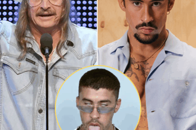 🔥BREAKING CLASH: Kid Rock Slams Super Bowl Halftime — Bad Bunny Fires Back with Savage Mic-Drop 😱🎤 Twitter just exploded after Kid Rock mocked the Super Bowl for “letting TikTok dancers headline,” calling it “reggaeton karaoke.” But Bad Bunny didn’t stay silent — his clapback lit up the timeline: “The only halftime show you’re getting is at the county fair.” Fans are calling it “the burn of the year.” Culture war? More like culture roast. And it’s only heating up.