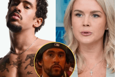 🔥 BAD BUNNY’S 12-WORD COMEBACK STOPS LIVE TV COLD! 🎤💥 What was meant to be a takedown turned into live television history. Karoline Leavitt came in swinging — loud, confident, and ready to embarrass him. But Bad Bunny didn’t flinch. He waited, calm and unshaken, then delivered 12 words that flipped the room and left millions speechless. No shouting. No mic drop. Just power in silence.  👇 The exact line he said — and why fans are calling it “the most legendary comeback ever aired.”
