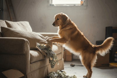 ch1🛋️My dog wouldn’t stop going crazy over a $20 garage sale couch — barking, digging, and scratching like there was something inside it.