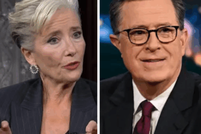 🎭🤖 EMMA THOMPSON SNAPS ON THE LATE SHOW OVER AI — “I WRITE WITH A PEN, NOT A ROBOT!” 💥📺  What started as a light chat about creativity quickly turned into a hilarious (and very real) rant. When Stephen Colbert asked Emma Thompson about AI in Hollywood, the Oscar-winning actress didn’t mince words. “Intense irritation,” she said bluntly, describing how her writing is constantly interrupted by digital suggestions. Then came the moment: “Will you f** off?!”* she shouted, mimicking her battle with autocorrect and AI prompts. The audience exploded. Colbert couldn’t stop laughing. And viewers everywhere? Totally understood. 👇👇👇