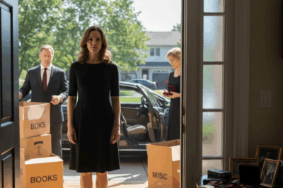 The morning after my soldier husband’s funeral, I came home to find my in-laws changing the locks. “Blood family only. Your time here is over!” his father said coldly. I stood frozen as they packed my belongings into boxes. Then I looked him straight in the eye and whispered, “You forgot one thing…”