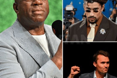 (CH1) MAGIC JOHNSON BOYCOTTS SUPER BOWL OVER BAD BUNNY — SAYS “I’M AN AMERICAN” AS HE BACKS CHARLIE KIRK EVENT INSTEAD 🇺🇸💣  No one saw it coming — not like this.  NBA legend Magic Johnson just sent shockwaves through both the sports and entertainment worlds by announcing he will boycott the Super Bowl if Bad Bunny headlines the halftime show.  Instead, Magic says he’s aligning himself with Turning Point USA’s “All-American Halftime Show”, a patriotic counter-event honoring the late Charlie Kirk.  “I’m an American,” Magic wrote online. “I’d rather be a part of something All-American than the NFL circus.”  Social media immediately split down the middle. Supporters are calling it a long-overdue stand against woke entertainment. Critics are accusing Magic of politicizing the game and taking sides in a cultural war.  But behind the headlines lies something deeper: A battle for the soul of American entertainment. Flash over faith? Global pop over homegrown values?  Whatever side you’re on, one thing’s clear — this isn’t just about football anymore. And the fallout? It’s just getting started. Full quotes, political reactions, and what Magic’s move could mean for the NFL — all in the first comment 👇