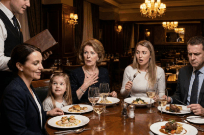 “You should’ve brought food from home, there’s bread on the table already,” my mom told my daughter in front of the whole family, then turned and beamed while my sister ordered extra tomahawk steak, wine, and fancy desserts — I just sat there like the ever “reasonable” daughter, until I ordered my kid a plate of pan-seared scallops, asked the waiter to move the entire bill onto my mom… and quietly kicked off the counterattack that would finally make them pay for their own favoritism for the first time.