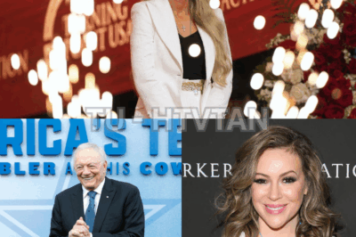 (CH1) WHAT JUST HAPPENED IN DALLAS? 🧠🎙️: Jerry Jones Dropped a Patriotic Bombshell… Then Alyssa Milano Said One Thing That Shifted the Spotlight It was set to be the most unapologetically American halftime show in years — six country legends, one tribute, and a silent nod to legacy. But moments after the announcement, Alyssa Milano spoke. No hashtags. No names. Just one line that stopped everything cold. Was it personal? Political? Or perfectly timed? Now the stadium buzz is fading… and the real story is only beginning.