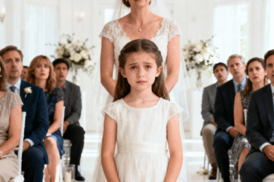 At my wedding, my mother-in-law stood and declared, “He deserves someone genuine, not a single mother with baggage.” The room froze. I fought to keep my composure, but then my 8-year-old daughter, Lily, walked to the front and said, “My new dad told me to read this if anyone was unkind to my mom.” She opened the envelope he had given her.