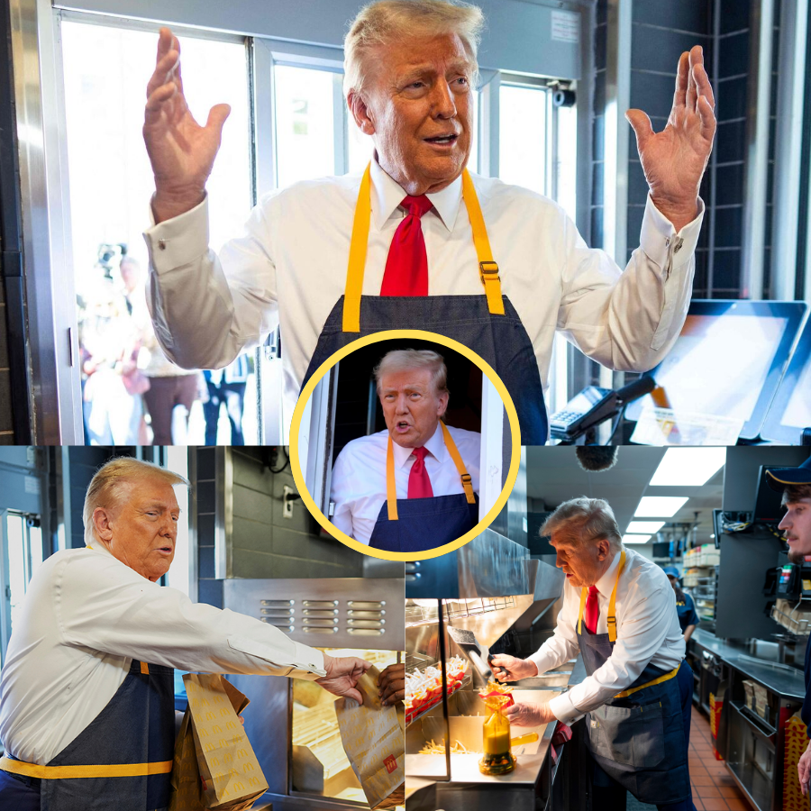 Ch1 🍟 GOLDEN MOMENT: Trump Jokes He’s the First McDonald’s Fry Cook to Make It to the Oval Office — Crowd Erupts 🇺🇸😂  Speaking at McDonald’s Impact Summit in D.C., President Trump brought the house down with a signature one-liner: “I might be the first former fry cook to ever become President.”  The crowd laughed — then cheered as he pivoted to praise McDonald’s as a symbol of “affordability, hard work, and American greatness.”  From the fryer to the floor of the White House? 🔥 Only Trump could turn a Happy Meal into a headline.  📺 Full clip in the comments 👇 (gua)