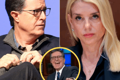 TEARS ON LIVE TV 😱🎙: “If You Haven’t Read It…” — Colbert’s On-Air Breakdown Just Flipped the Conversation on Giuffre, Truth, and One Unnamed Power Player They expected laughs. What they got was a gut punch. Stephen Colbert ditched the jokes and opened with ten haunting words — all sparked by Virginia Giuffre’s memoir. The monologue started soft, then cracked wide open. No scripts. No sidesteps. Just one line: “You’re not ready to talk about truth.” The audience froze. Then came the name he wasn’t supposed to say: Pam Bondi. Was it planned? Was it personal? One clip. One tear. And a message that still hasn’t faded.