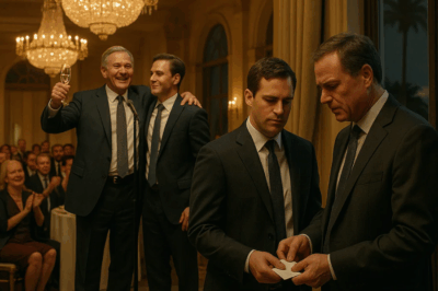 (CH1) At my father’s $120 million retirement party, he gave my brother the entire empire. Then he turned to me and said, “You get nothing. You were never part of the plan.” The entire room erupted in laughter. Humiliated, I started to leave… but then the lawyer secretly handed me an envelope. What was written inside made my father drop his glass..