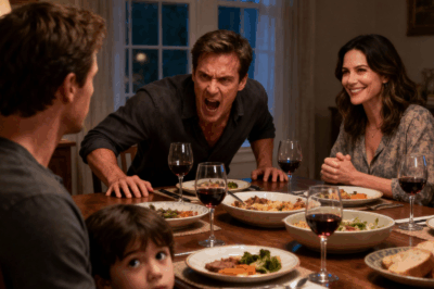 AT THE FAMILY DINNER, MY DAD SCREAMED IN MY FACE: “YOU AND YOUR KID ARE JUST FREELOADERS!” MY MOM SMILED IN AGREEMENT. ALL WHILE THEY WERE LIVING IN MY HOUSE. WITHOUT HESITATION, I CALMLY SAID: “YOU HAVE 24 HOURS TO LEAVE.”