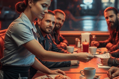 (CH1) Poor Waitress Refuses Payment After Feeding 5 Broken Bikers, 48 Hours Later 800 Hells Angels Surround