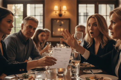 At dinner, my mom sneered, “Your success means nothing. Your sister is my gold.” I slid the bill across the table and said, “$45,000. Take my mother’s gold and pay it.” Their smiles suddenly faded.