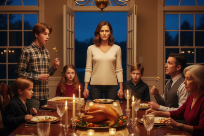 On Thanksgiving, My Nephew Stood Up And Said Loudly, “Mom Says You’re Just The Burden We Have To Invite So The Table Looks Full,” The Whole Table Burst Out Laughing, I Took My Two Kids By The Hand And Quietly Walked Out; That Night, Instead Of Dessert, I Opened My Banking App And Stared At A Number That Had Been Draining Away For Five Years Straight – And With Just One Tap, The Only “Burden” In Their House Quietly Disappeared.