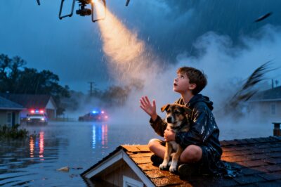 “A Drone Catches a Boy Holding onto His Dog on a Rooftop During the Deadly Texas Flood — What Unfolded Next Shocked the Entire Country…”