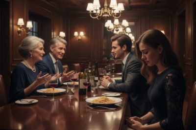 We were at the restaurant when my sister announced, “Hailey, get another table. This one’s only for real family, not adopted girls.” Everyone at the table laughed. Then the waiter dropped a $3,270 bill in front of me—for their whole dinner. I just smiled, took a sip, and paid without a word. But then I heard someone say, “Hold on just a moment…”