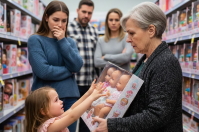 At the supermarket, I picked up a small toy for my daughter’s upcoming birthday. The moment my parents spotted us, they caused a scene—accusing me of being selfish for not buying gifts for my sister’s kids too. My mom grabbed the toy and gave it to my niece with a smug smile. My dad dragged me and my daughter outside, saying we didn’t deserve anything. I walked away in silence that day — but what happened afterward made them regret crossing that line.