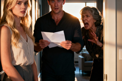 At 6 a.m., my mother-in-law’s shrieks rattled the whole building. “You changed the locks on our apartment?!” My husband stormed in, red-faced. “Are you crazy?!” I remained completely calm. No yelling. No explanations. I just gave him a white envelope. He ripped it open, read the first line… and instantly stopped, his lips shaking…