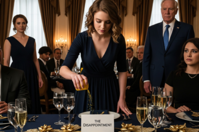 During my father’s birthday celebration, I realized my name tag didn’t have my name at all. It read: “The Disappointment.” Stephanie, my stepmother, laughed loudly. “Come on, it’s accurate,” she teased. I rose from my seat, lifted my glass, and said, “Here’s my toast—to the last time any of you will ever see me.” My dad sputtered in disbelief. But what stunned everyone wasn’t my exit—it was the final, devastating truth I revealed just as I stepped out of the house.