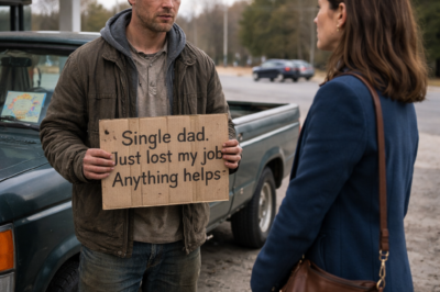 Jobless and out of options, a single dad accepted a stranger’s kindness, never suspecting she was a wealthy woman who would rewrite his future.