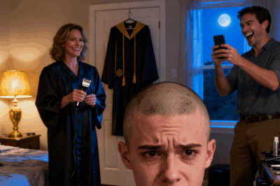The night before my graduation — the day I worked four years to reach — my mom stormed into my room with clippers in her hand. With a cruel smile, she shaved my head bald, mocking me, “Bald like your future.” My dad stood beside her, laughing, snapping pictures as if it were the funniest family joke. But what they didn’t know was that this humiliation would not break me. It would become the fire that