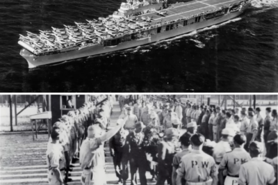 CH1 Captured German Officers See a US Aircraft Carrier for the First Time