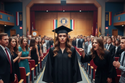 At My Graduation, My Sister Stood Up And Yelled I Cheated, The Audience Froze As I Walked To The…