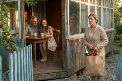 Arriving unexpectedly at the dacha, the wife caught her husband in the company of a young woman.