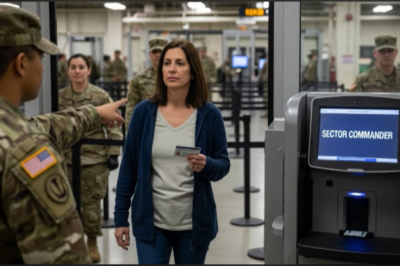 Guard sent the quiet military mom to visitors — then the scanner screamed: SECTOR COMMANDER.