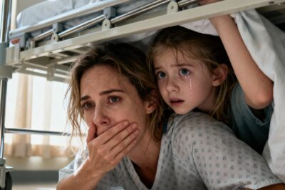 I had just given birth when my eight-year-old daughter ran into the hospital room, her eyes wide and alert. She closed the curtains, then whispered right against my ear: “Mom… get under the bed. Right now.”