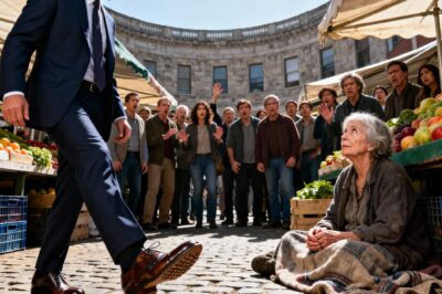 Millionaire kicks a homeless woman in the market, unaware she is the long-lost mother he’s been searching for.