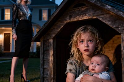 (nk)A little girl Was Forced to Sleep in a Doghouse With Her 10-Month-Old Brother…Until Her Billionaire Father Came Home and Made a Life-Changing Move