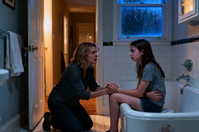 I found my little sister clutching her stomach in the bathroom, crying, “Sis… I messed up.” I grabbed her hand. “Who did this?” She shook her head, lips gone pale. “I can’t say…”