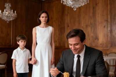 A billionaire takes her son out to dinner… and a quiet moment with a single father changes everything.