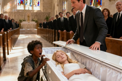 A homeless Black boy ran toward the casket and revealed a terrifying secret that left the millionaire speechless