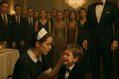 “WHOEVER CAN MAKE MY SON SPEAK WILL MARRY ME.” ANNOUNCED THE BILLIONAIRE—AND THE MAID LEFT EVERY GUEST SPEECHLESS. vf